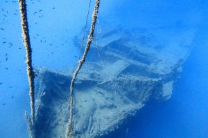 Relitto nel fondale del Golfo di Follonica